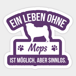 Mops Sticker